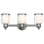 Livex Lighting - Middlebush 3-Light Bath Vanity, Brushed Nickel - A magnificent home lighting choice, the Middlebush collection three light bath light effortlessly blends traditional style with clean, modern-day materials.