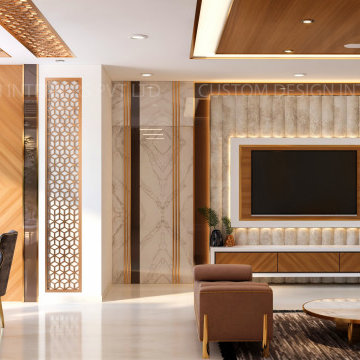 Mr. Amit Sharma's Latest Luxurious Living cum Dining Room | Mukundpur, Kolkata