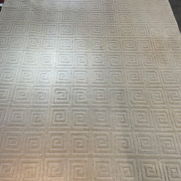 Modern Single Color Area Rug Moth Repair