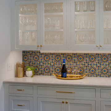 Striking Kitchen in Blue and White