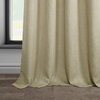 Faux Linen Grommet Room Darkening Curtain Single Panel, Thatched Tan, 50w X 108l