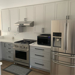 Profile I Cabinets in Dove Grey & Rain Cloud | Two Toned Kitchen - Kitchen Cabinetry