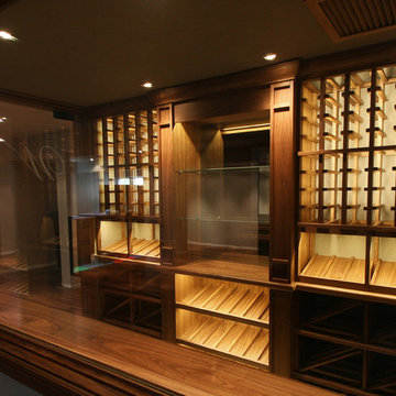 Traditional Walnut Wine Cellars by Papro Consulting