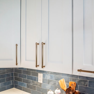 Bold blue backsplash to make an outstanding kitchen in Sacramento, CA