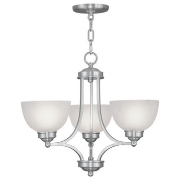 3 Light Chandelier in Traditional Style - 20 Inches wide by 18 Inches high