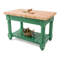 John Boos Maple End Grain Tuscan Kitchen Island - Kitchen Islands And Kitchen Carts