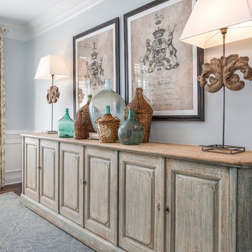 Dining Room with Vintage Bottles