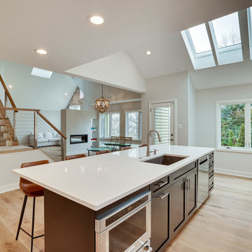 Contemporary Two-Finish Kitchen Design Reston, VA