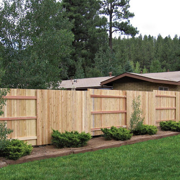 Alternating Privacy Panel Fence with PostMaster® Steel Fence Post System