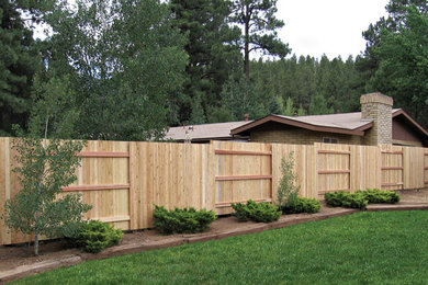 Alternating Privacy Panel Fence with PostMaster® Steel Fence Post System