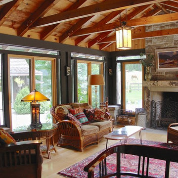 Post and Beam Porch with "Floating" Windows