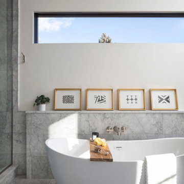 French Modern Spec Home-Master bath and shower