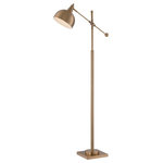Lite Source - Lite Source LS-82604 Cupola - One Light Floor Lamp - Cupola floor lamp from Lite Source features polished brass finish metal body in a bold design using large scoop shade and detailed articulate joints. This transitional lamp can enhance your office, living room or bedroom. Cupola collection also includes a single-lite floor lamp for your choice.Assembly Required: True Shade Included: Yes* Number of Bulbs: 1*Wattage: 23W* BulbType: Fluorescent* Bulb Included: No