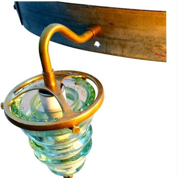 Insulator Light Wine Barrel Hoop Chandelier
