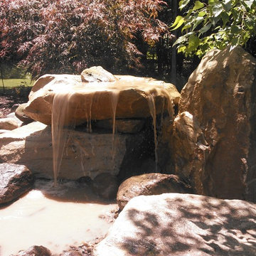Carved stone water features