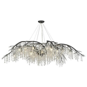 Golden LightBI Autumn Twilight, 18 Light 2-Tier Chandelier, Iron/Dark Gray