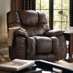 Lane Bulldog 8470 Leather Rocker Recliner - Recliner Chairs