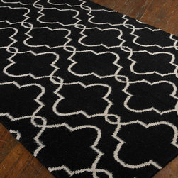Grand Bazaar Over Dyed Area Rug- Black - Area Rugs