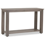 Sunset West Outdoor Furniture - Laguna Sofa Table - A re-imagination of materials, the Laguna collection from Sunset West embodies effortlessly stylish living. Crafted in lasting aluminum, with a hand-brushed finish to mimic real driftwood, Laguna captures a timeless look with modern sensibility _ offering the look and feel of natural wood, with minimal maintenance.