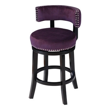 purple swivel bar stools