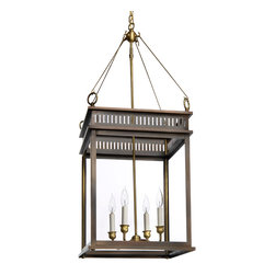 Hanging Lantern, Aged Bronze Finish - Kitchen Island Lighting