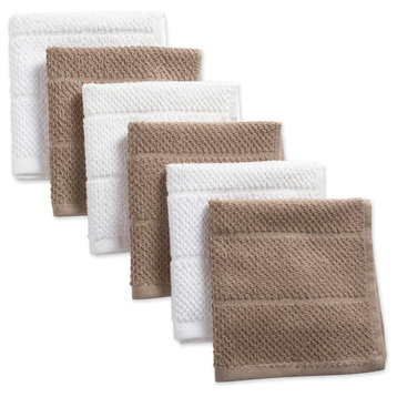 DII Assorted Stone Basic Chef Terry Dishcloth, Set of 6