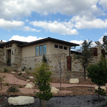 Merging house with landscape