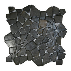 Glazed Grey Marble Stone Mosaic Tile - Mosaic Tile