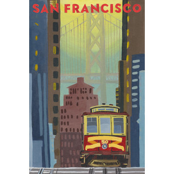 "Iconic San Francisco" Painting Print on Wrapped Canvas, 24x36