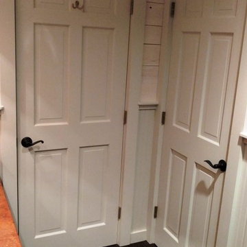 Bathroom remodel with tiled shower