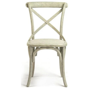Cynzia Cafe Side Chair Distressed Off White