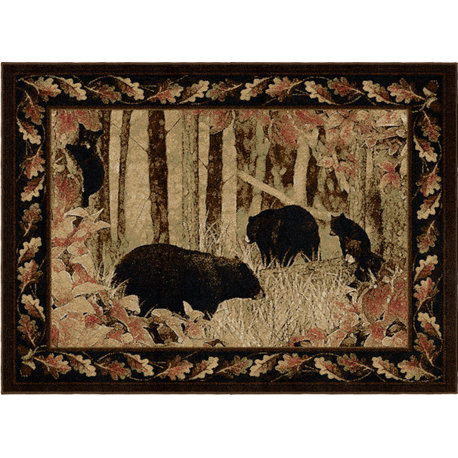 American Destination Smokey Mountains Bear Lodge Area Rug, 7'10"x9'10"
