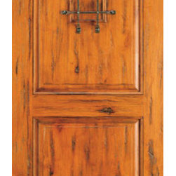 Single Door, Exterior, Knotty Alder 2 Panel with Speakeasy - Front Doors