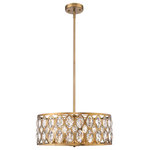 Z-Lite - Z-Lite 6 Light Chandelier, Heirloom Brass, 6010-24HB - Perfect for a chic space, this hanging ceiling light is complete with an open, rounded shade. Glamorous crystal accents nestle inside the sleek silhouette of rich heirloom brass.