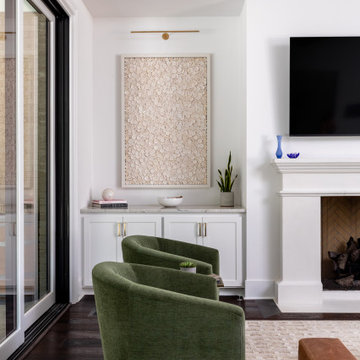 Raleigh NC Interior Design — Transitional Open-Concept Living with Bold Accents