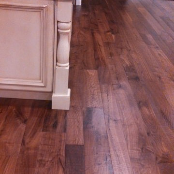 5" & 7" Hand scraped walnut Woca oil finish