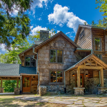 Historic Adirondack High Peaks Camp Restoration - north elevation