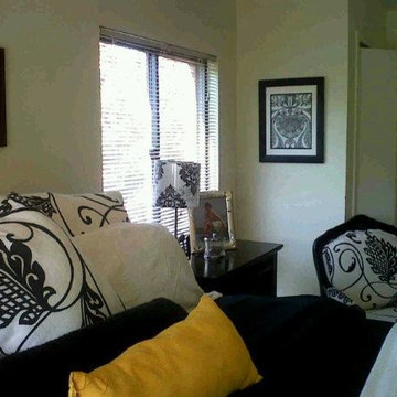 Black, White and Yellow Bedroom