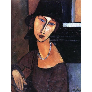 Amedeo Modigliani Jeanne Hebuterne With Hat and Necklace Wall Decal