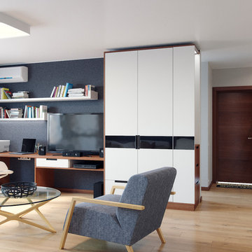 Bachelor Apartment Remodeling - Contemporary Design | 3D Rendering