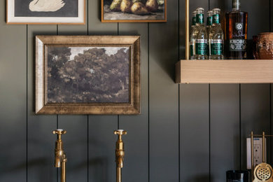 Home bar - transitional home bar idea in Phoenix