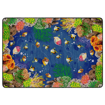 Flagship Carpets FE130-32A 5'10"x8'4" Underwater Counting Educational Rug