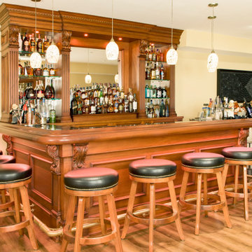 Traditional Home Bar in Leonia, NJ.