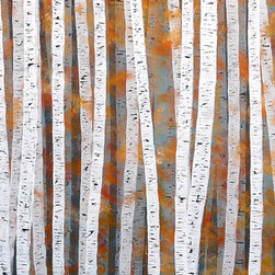 Autumn in the Birch Wood SOLD - Paintings