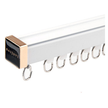 CHR36 Ivory Black Ceiling Wall Mount Thick Aluminum Alloy Curtain Tracks For Liv
