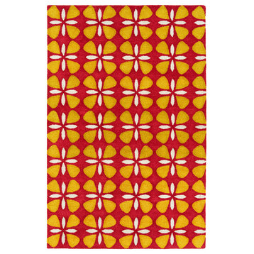 Kaleen Peranakan Tile Collection Red 2' x 3' Rug