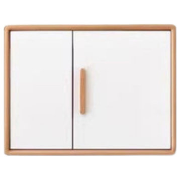 Beech solid wood wardrobe combination, 2-Door Top Cabinet 23.6x22.1x17.7"