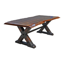 Rustic X Base - LIVE EDE MAPLE - Dining Tables