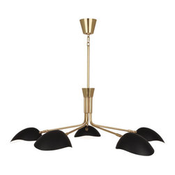 Robert Abbey Rico Espinet Racer Modern Brass Chandelier - Chandeliers