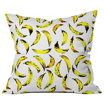 Amy Sia Go Bananas Throw Pillow, 18"x18"